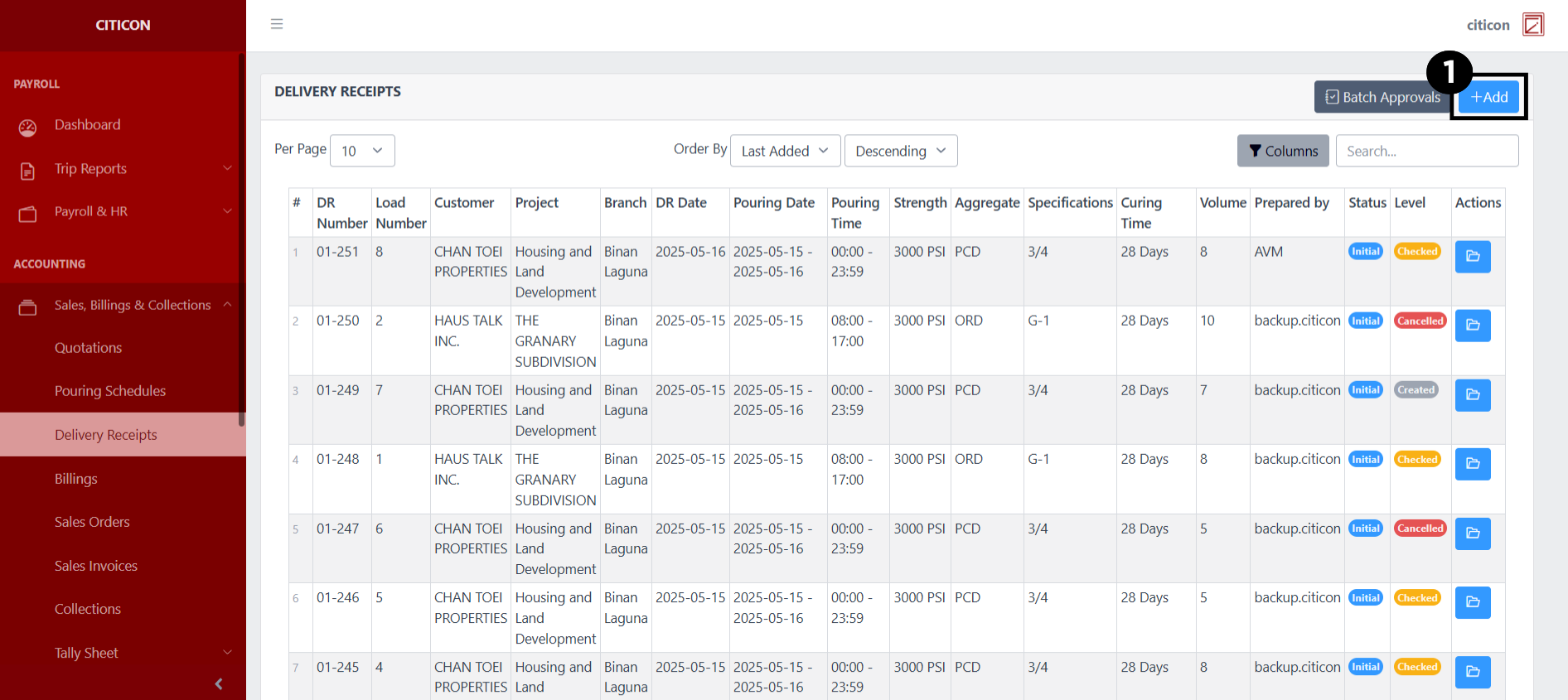 Delivery Receipts Add1