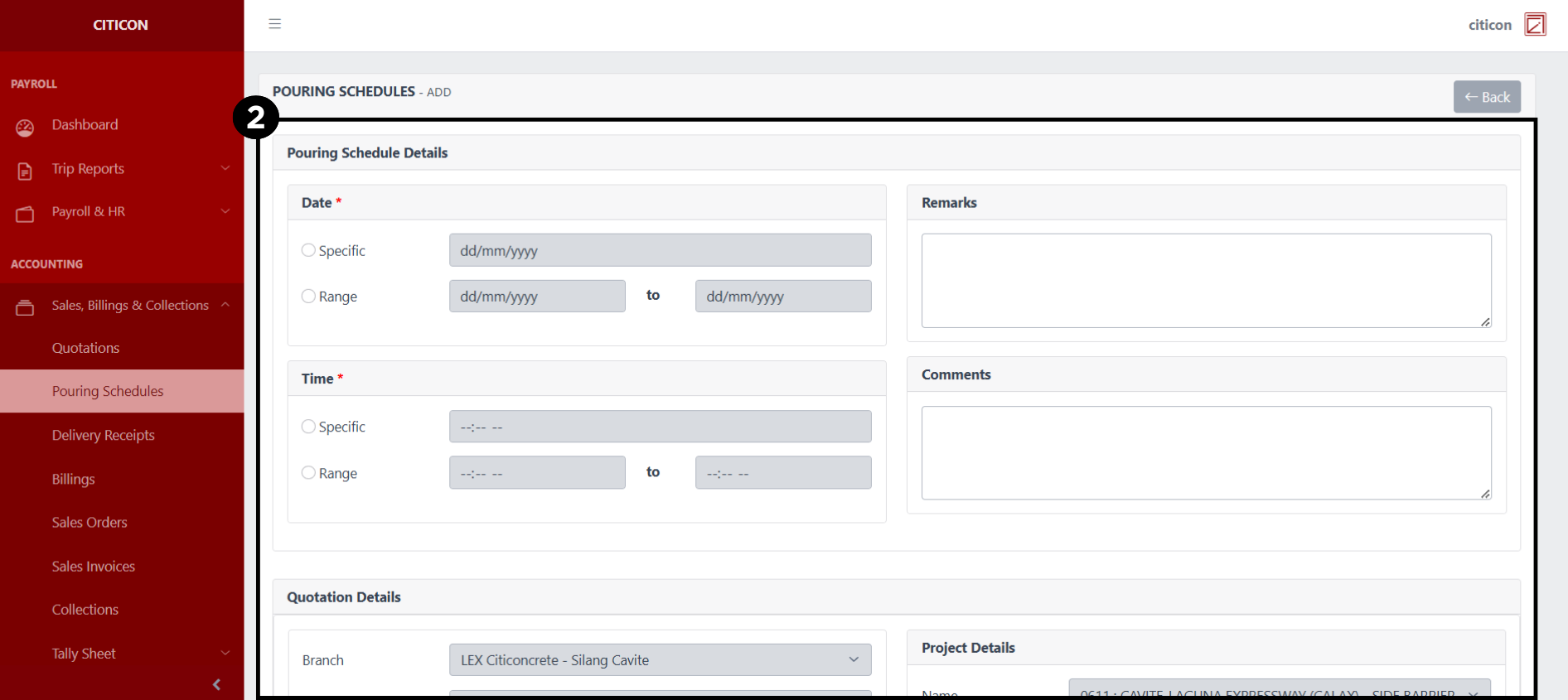 Pouring Schedules Add3