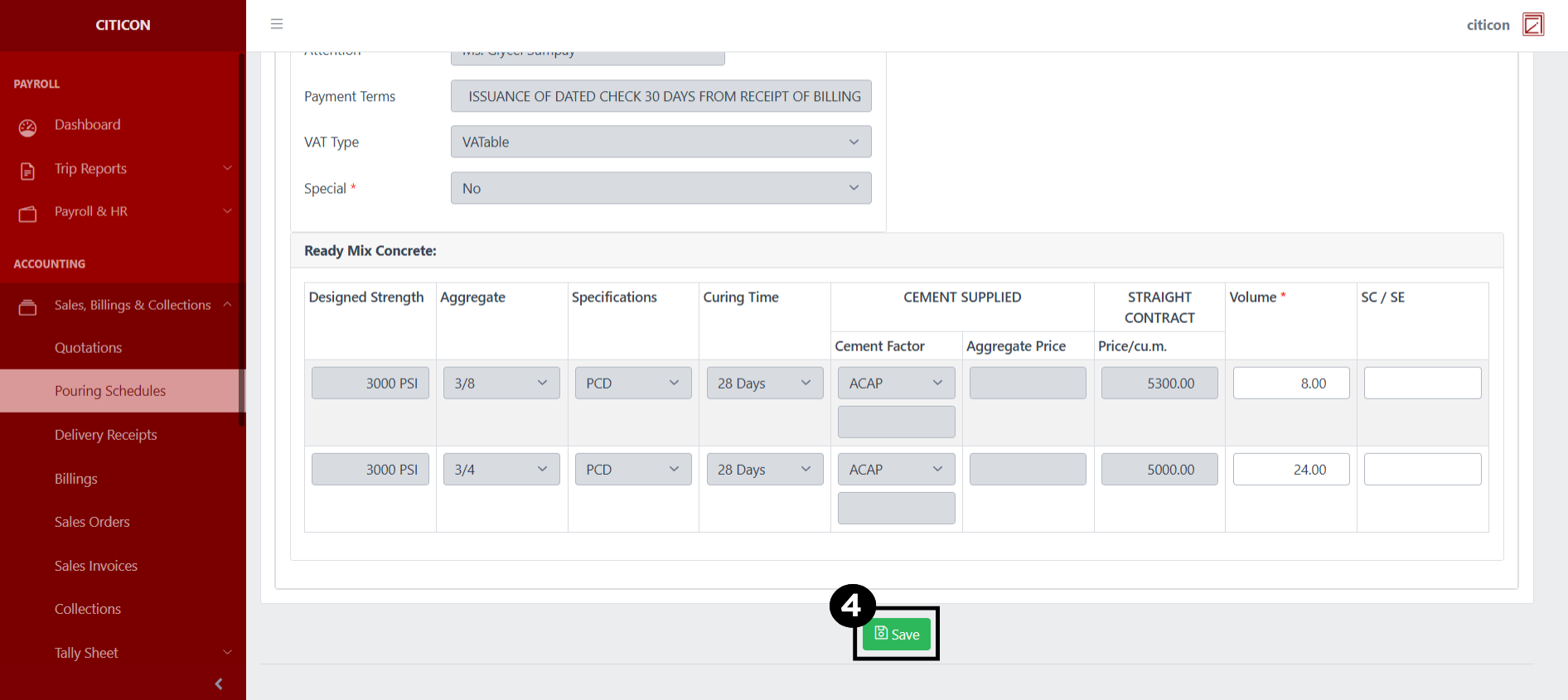 Pouring Schedules Update4