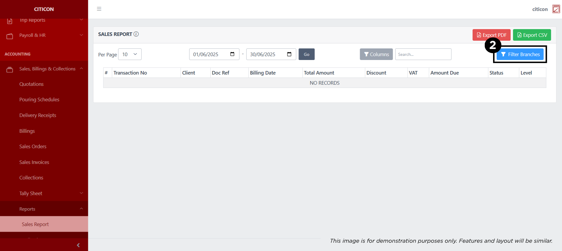 Reports (Collections Report) Generate2