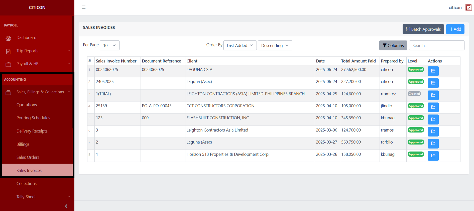 Sales Invoices Index1