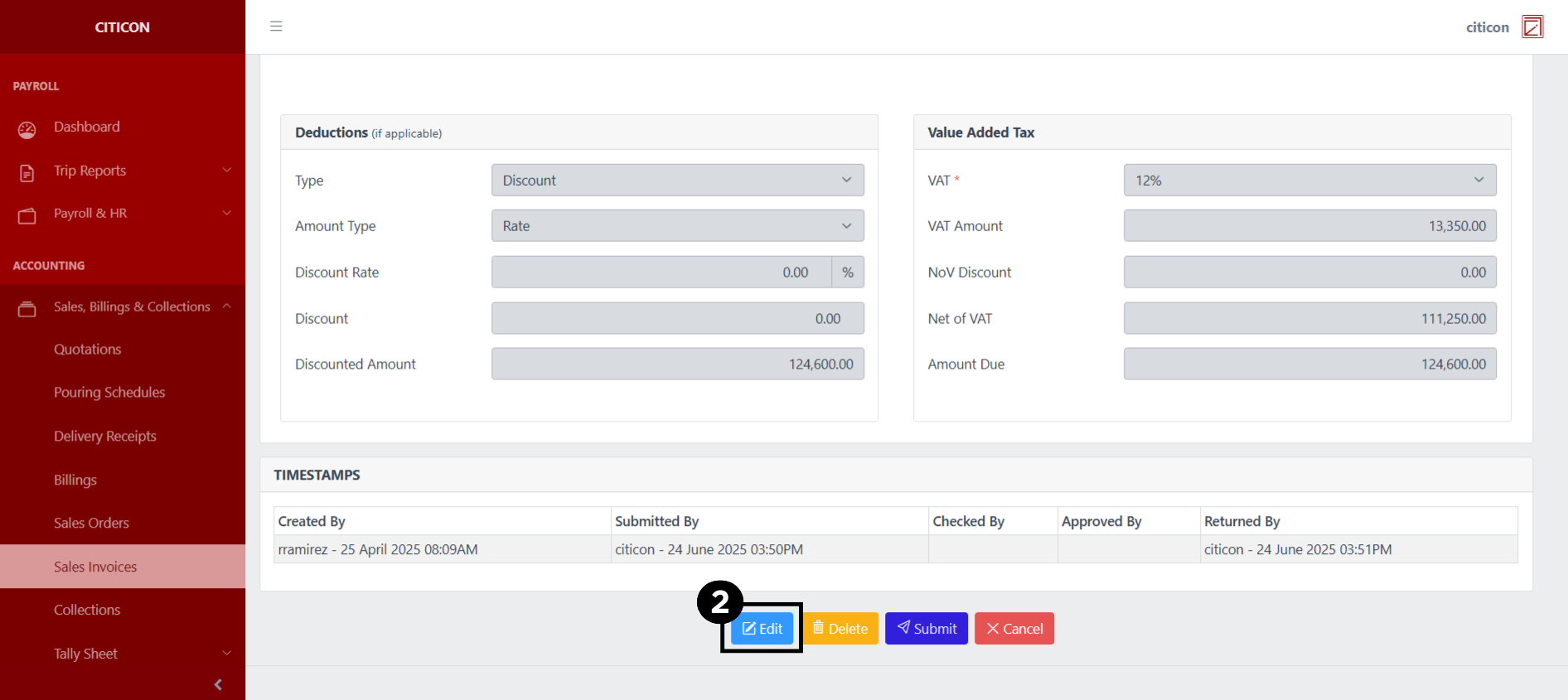 Sales Invoices Update2