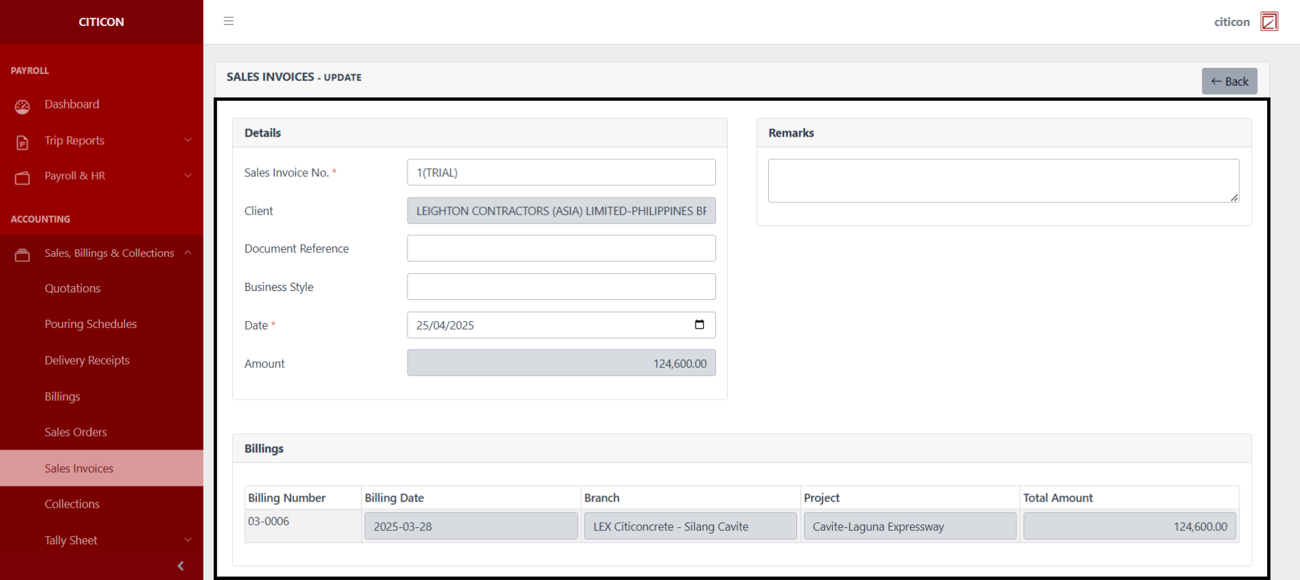 Sales Invoices Update3