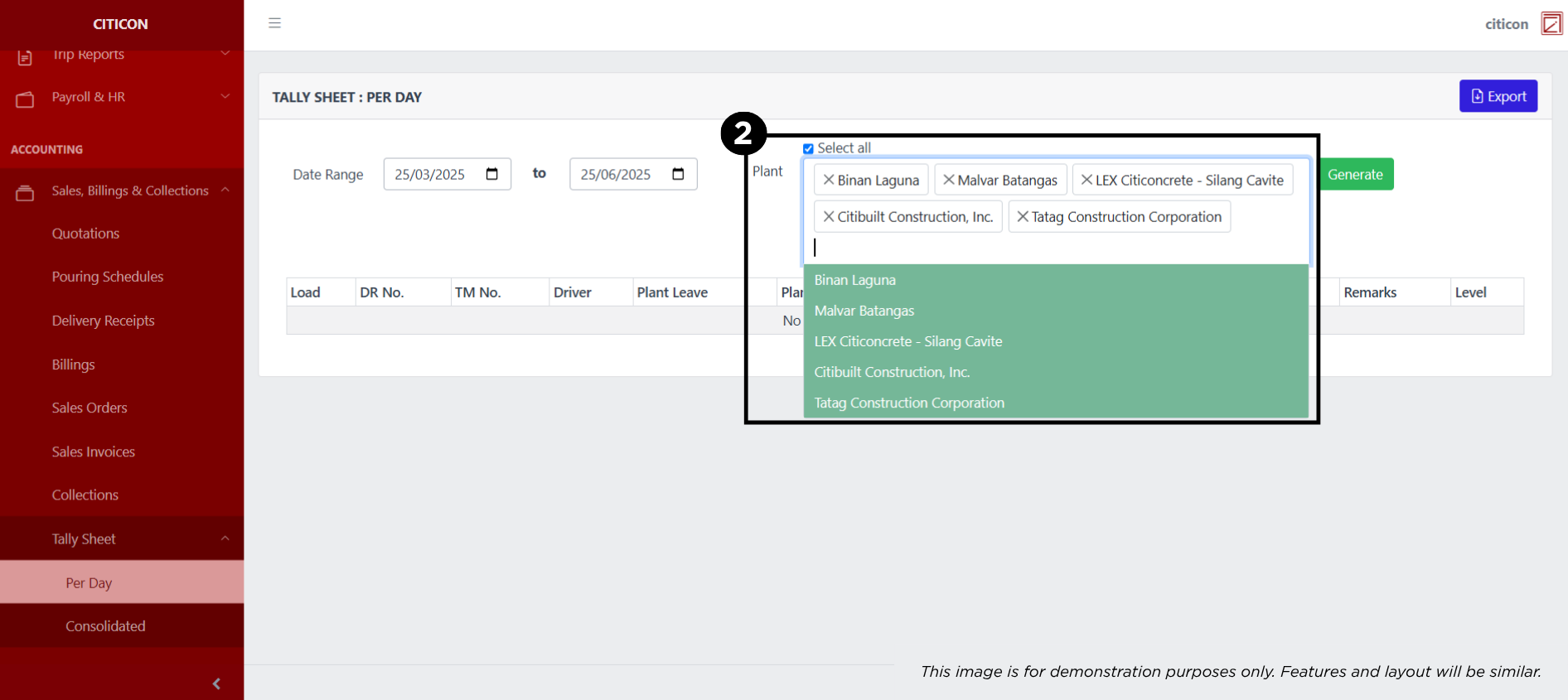Tally Sheet (Consolidated) Generate2