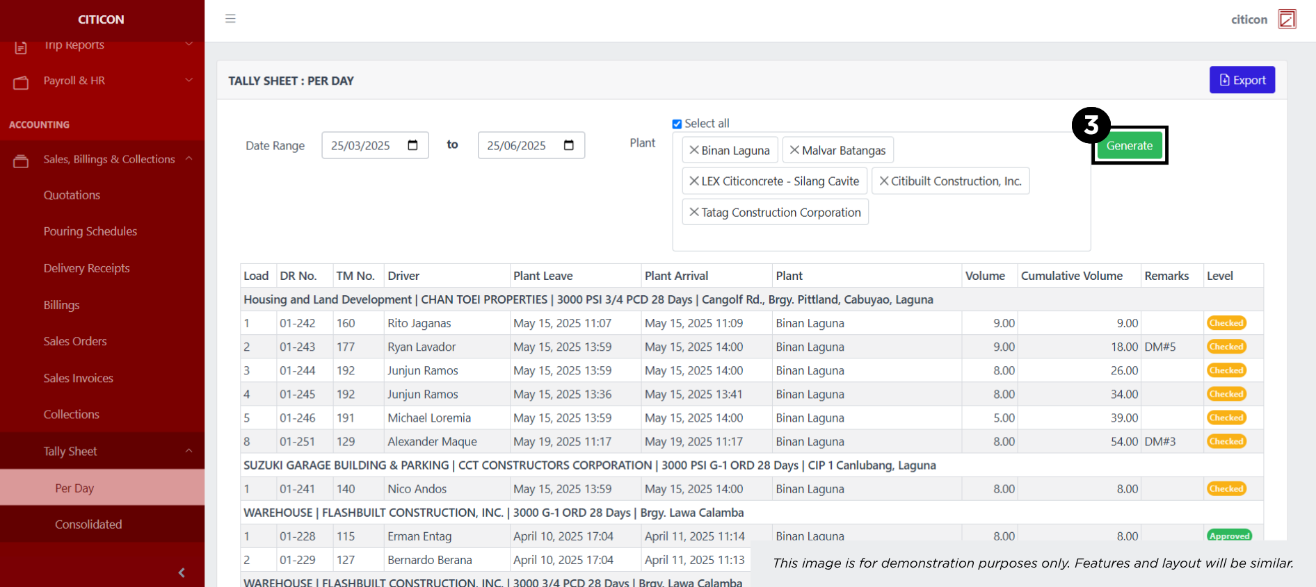 Tally Sheet (Consolidated) Generate3