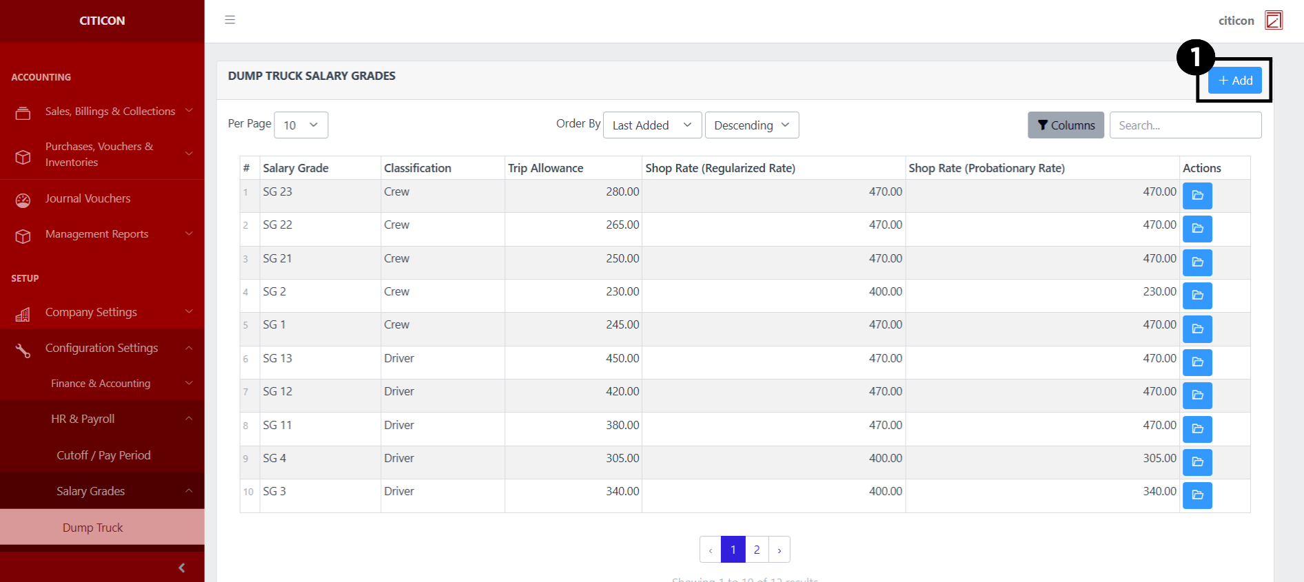 Salary Grades - Dump Truck Add1
