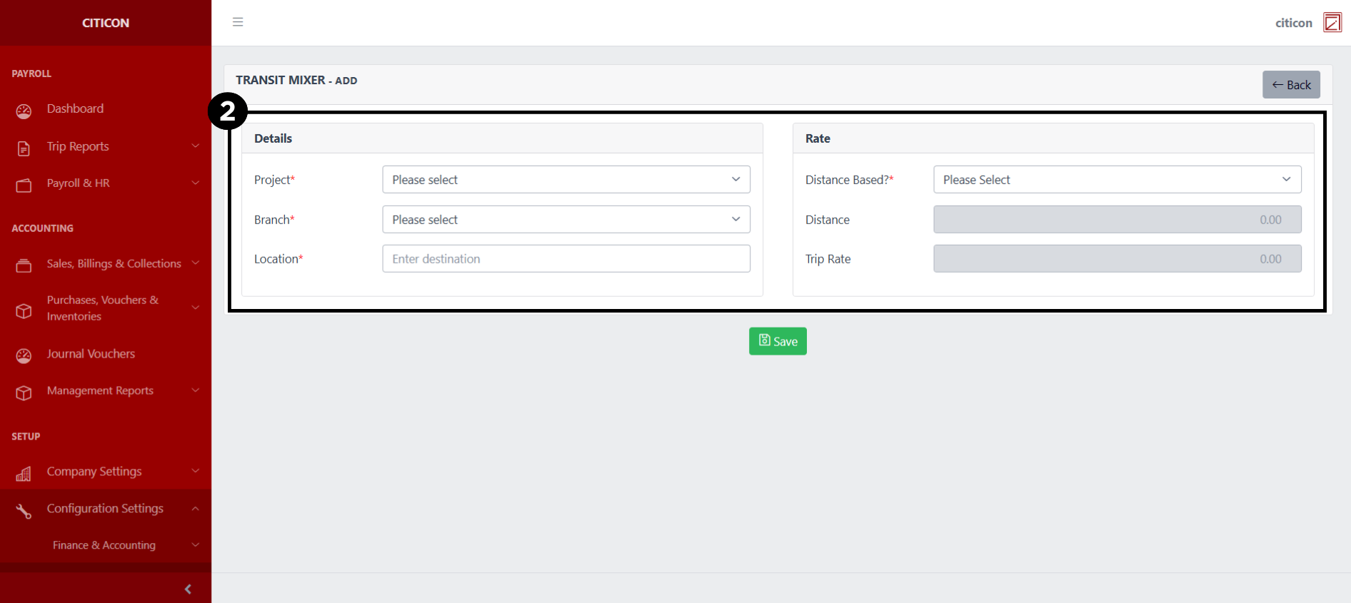Trip Reports-Transit Mixer-List Add2