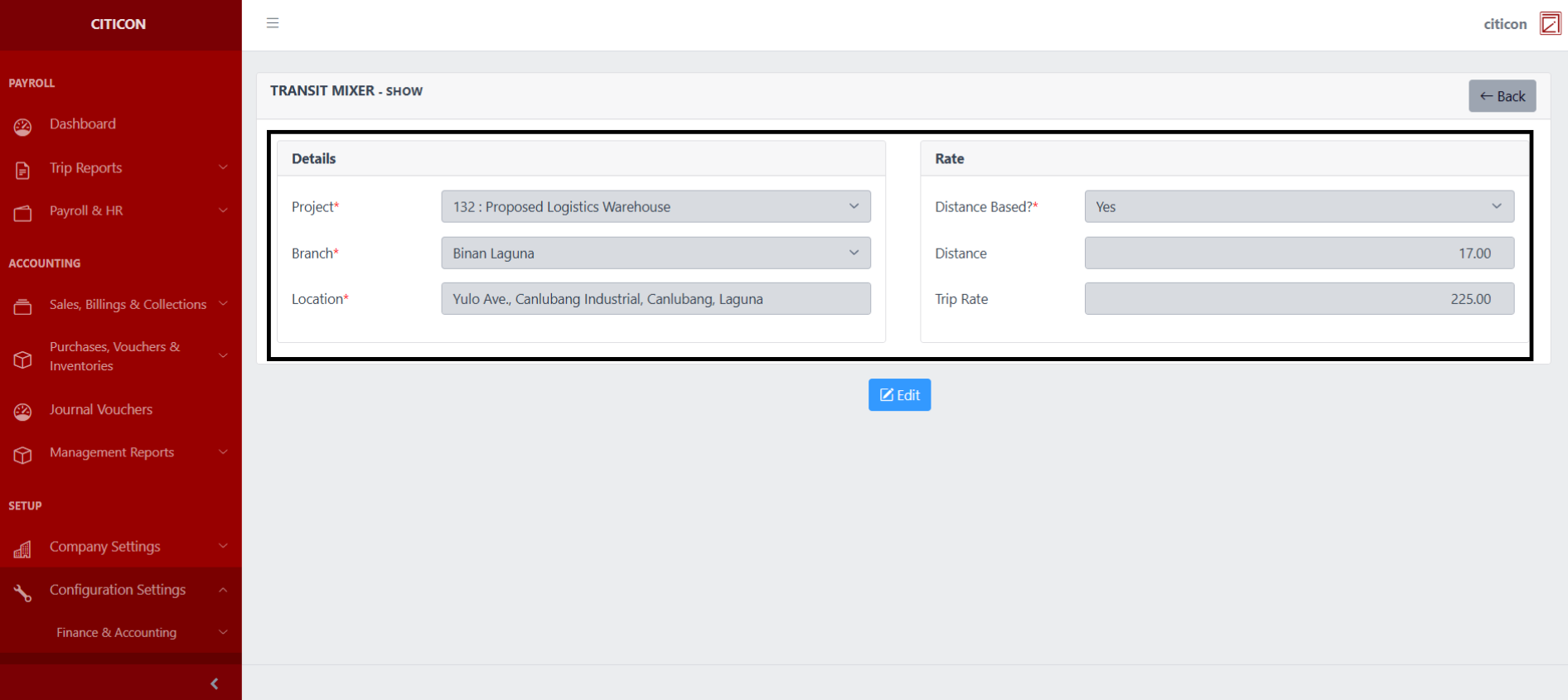 Trip Reports-Transit Mixer-List Show2