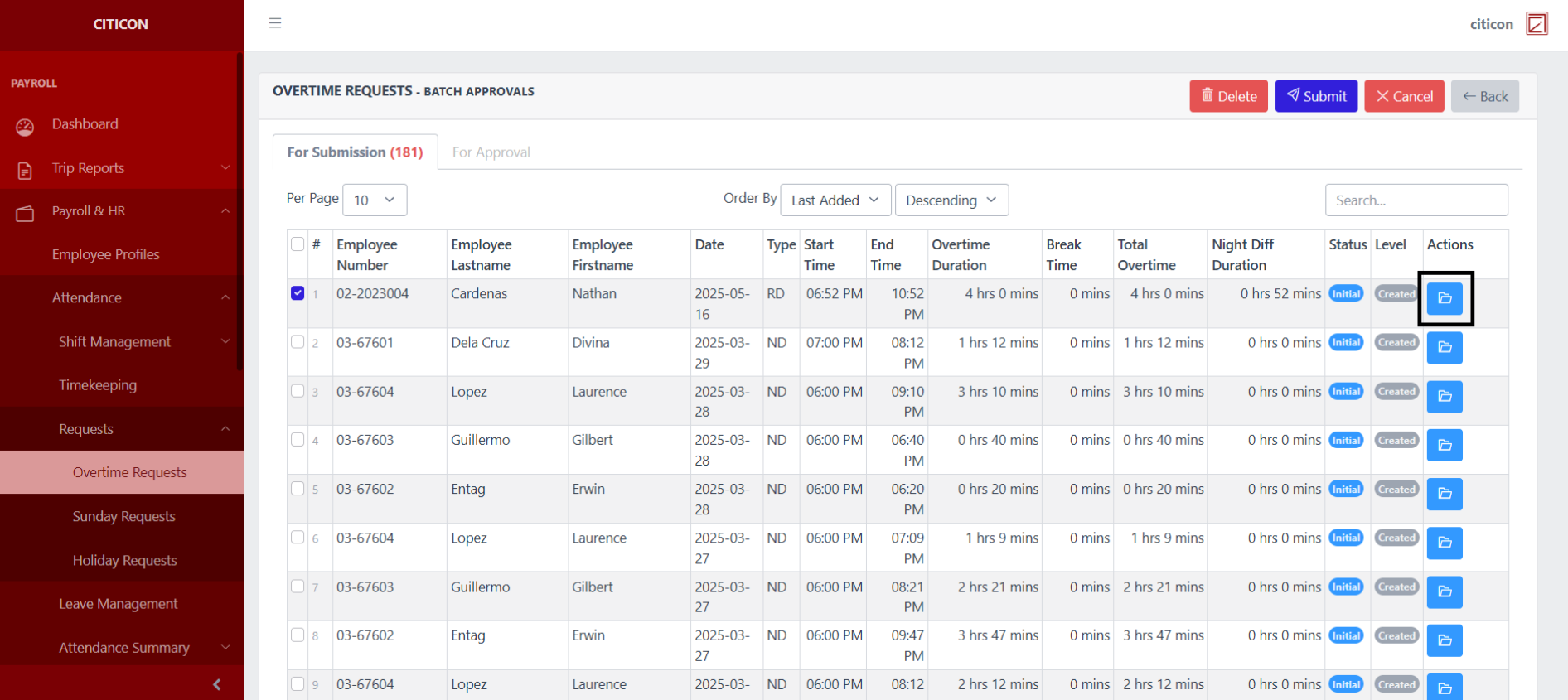 Overtime Requests Submit5