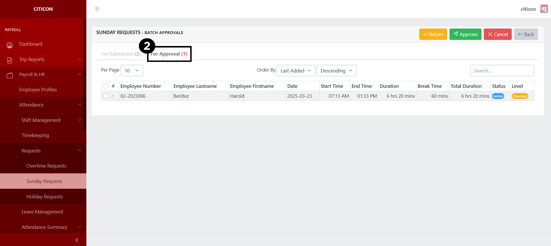Sunday Requests Approve2