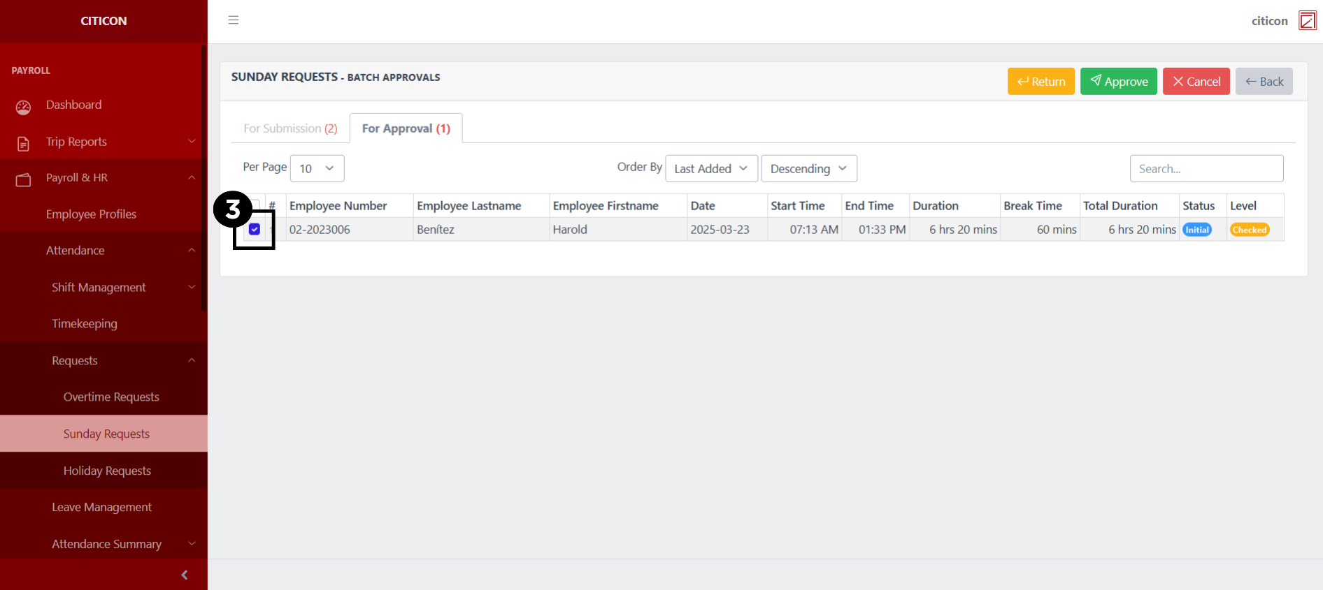 Sunday Requests Approve3