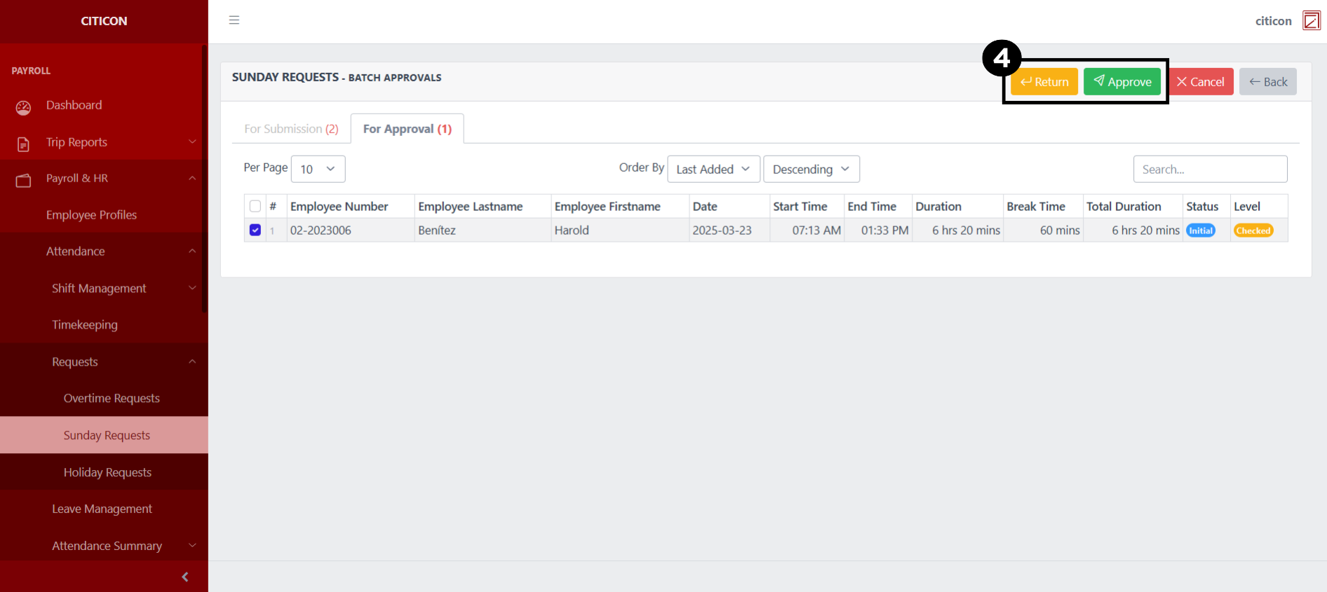 Sunday Requests Approve4