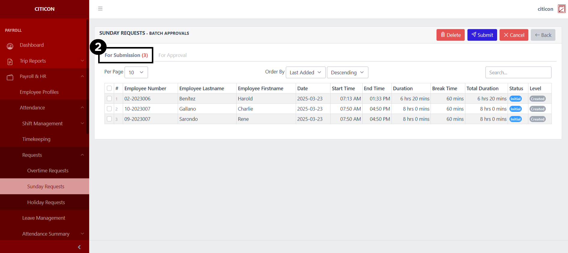 Sunday Requests Submit2