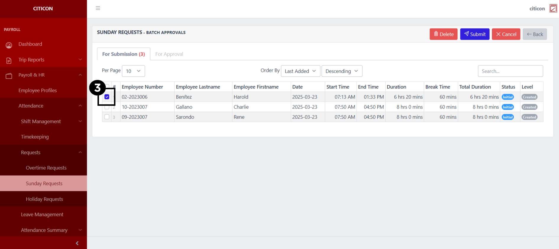 Sunday Requests Submit3