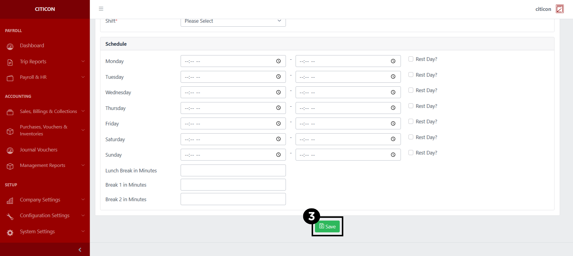 Shift Templates Add3