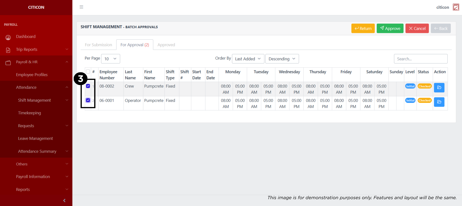 Timekeeping Approve3