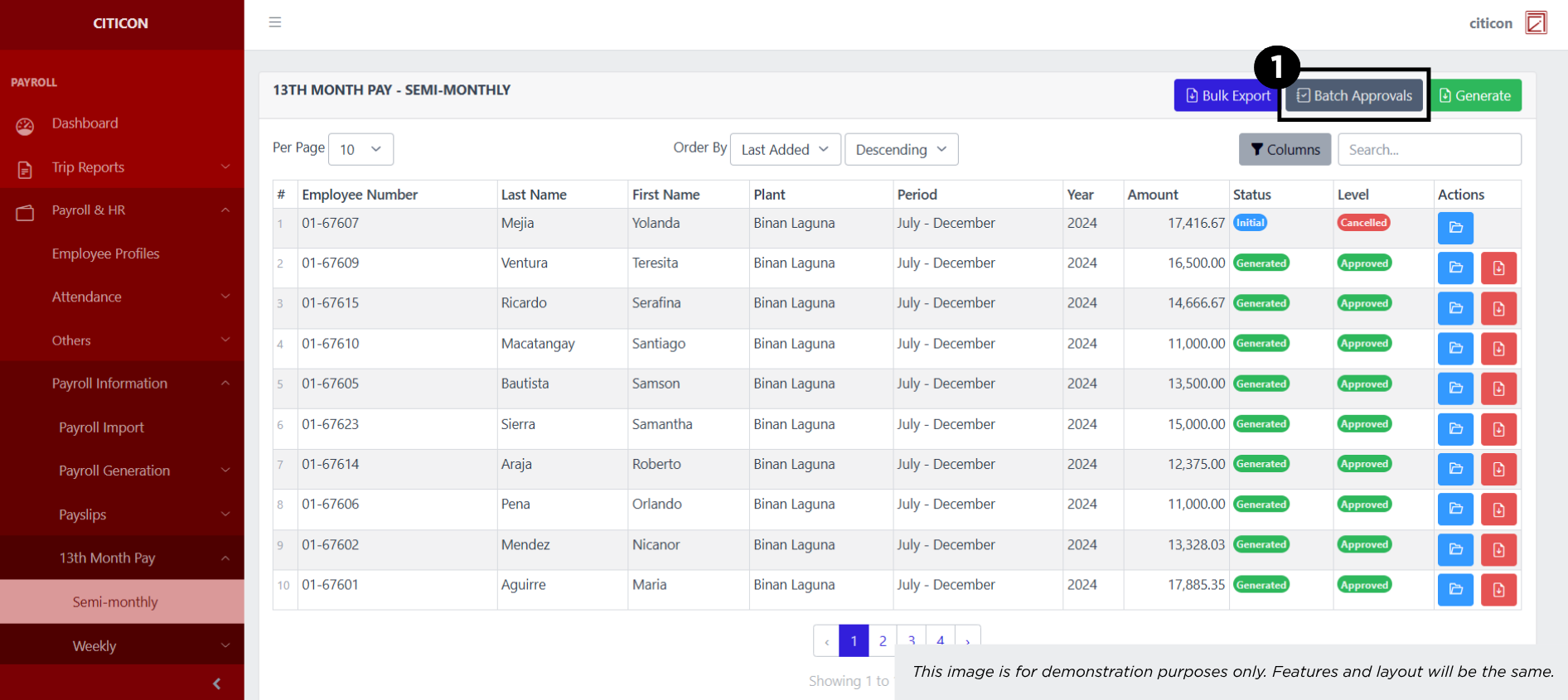 13th Month Pay - Weekly (Dump Truck) Approve1