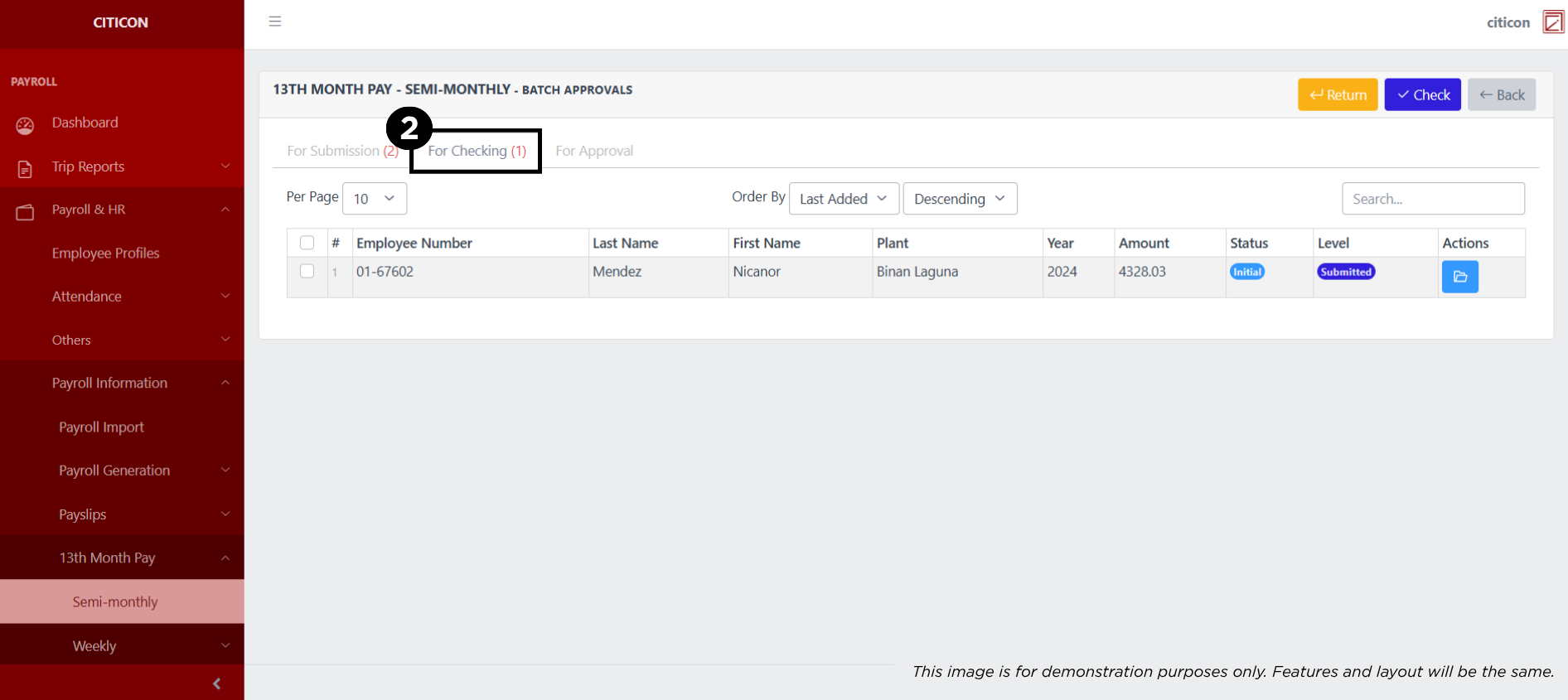13th Month Pay - Weekly (Dump Truck) Check2