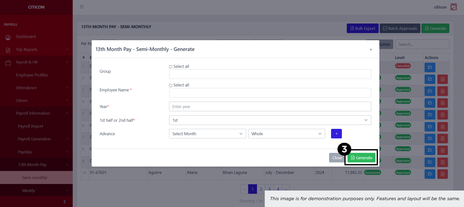 13th Month Pay - Weekly (Dump Truck) Generate3