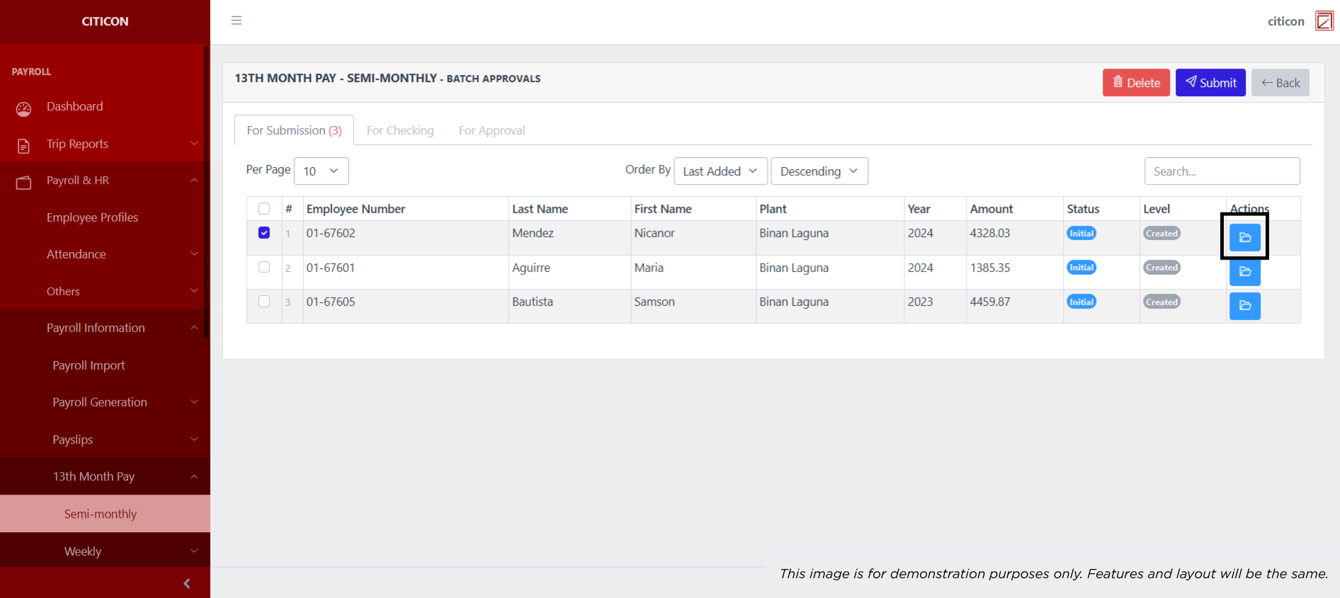 13th Month Pay - Weekly (Dump Truck) Submit5