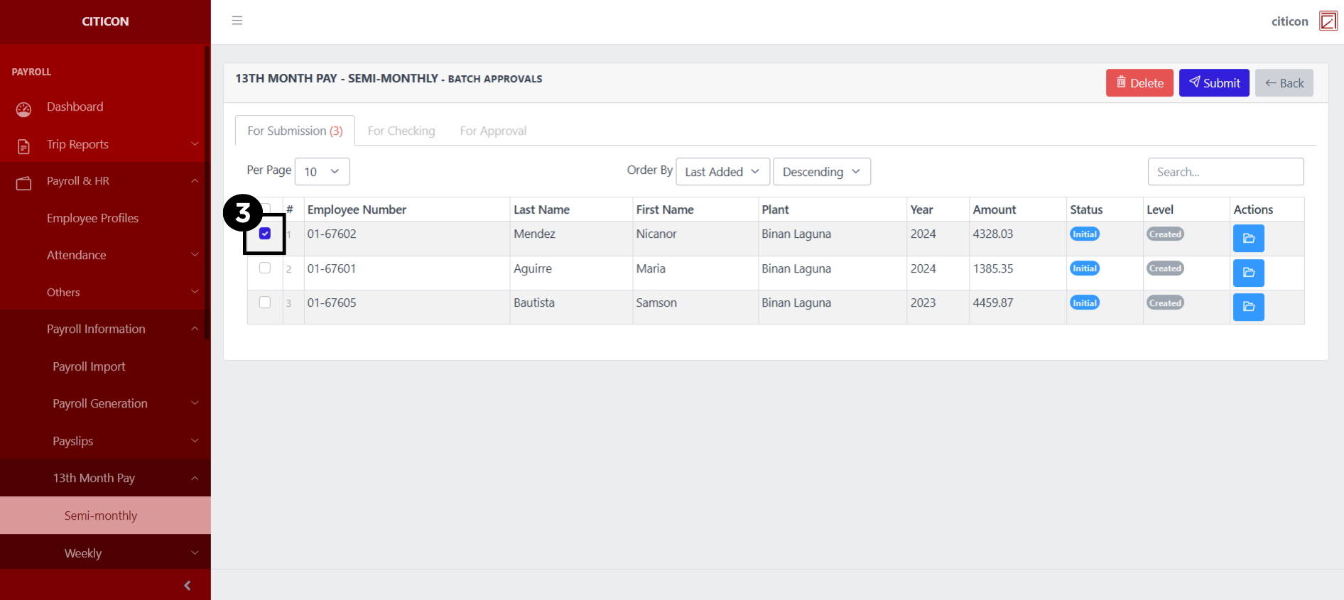13th Month Pay - Semi-Monthly Submit3