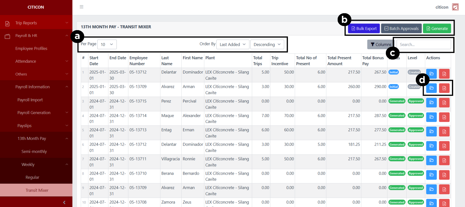 13th Month Pay - Weekly (Transit Mixer) Index2