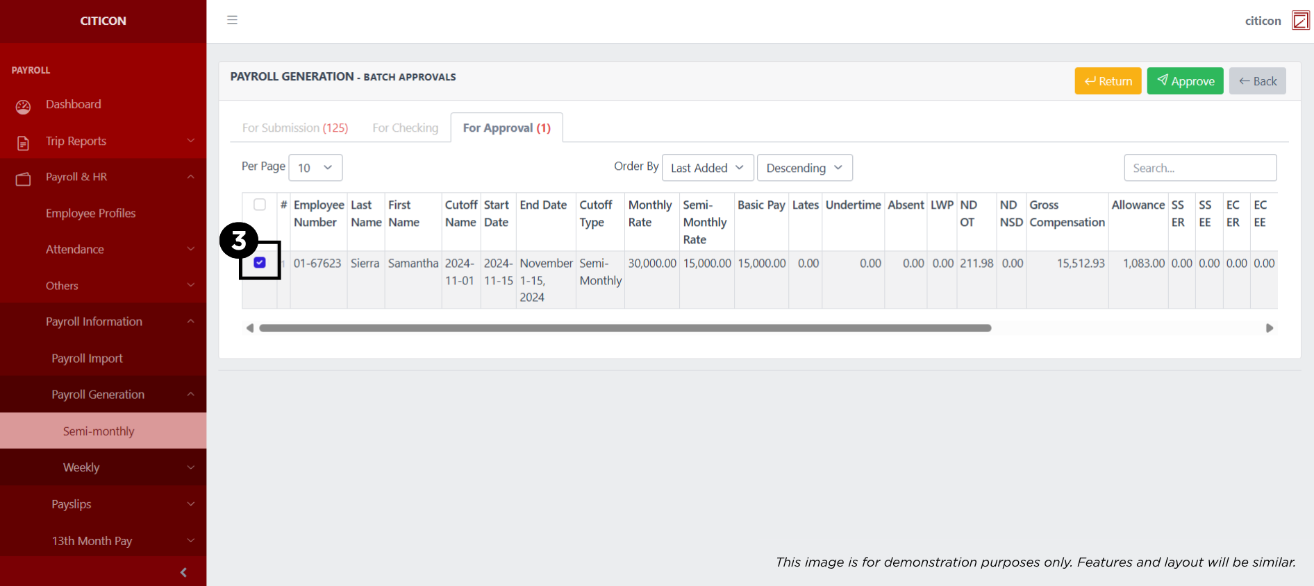 Payroll Generation - Weekly (Regular) Approve3