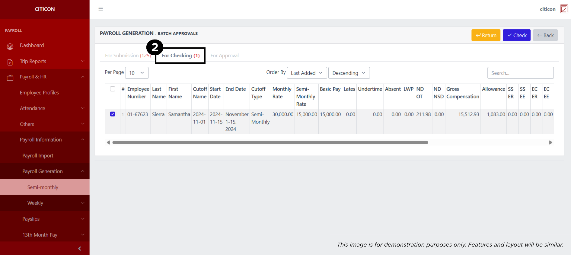 Payroll Generation - Weekly (Regular) Check2