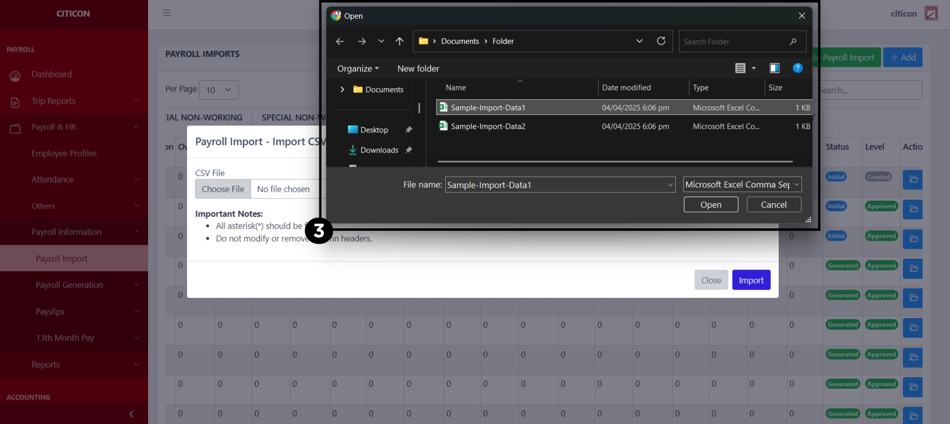 Payroll Import Import3