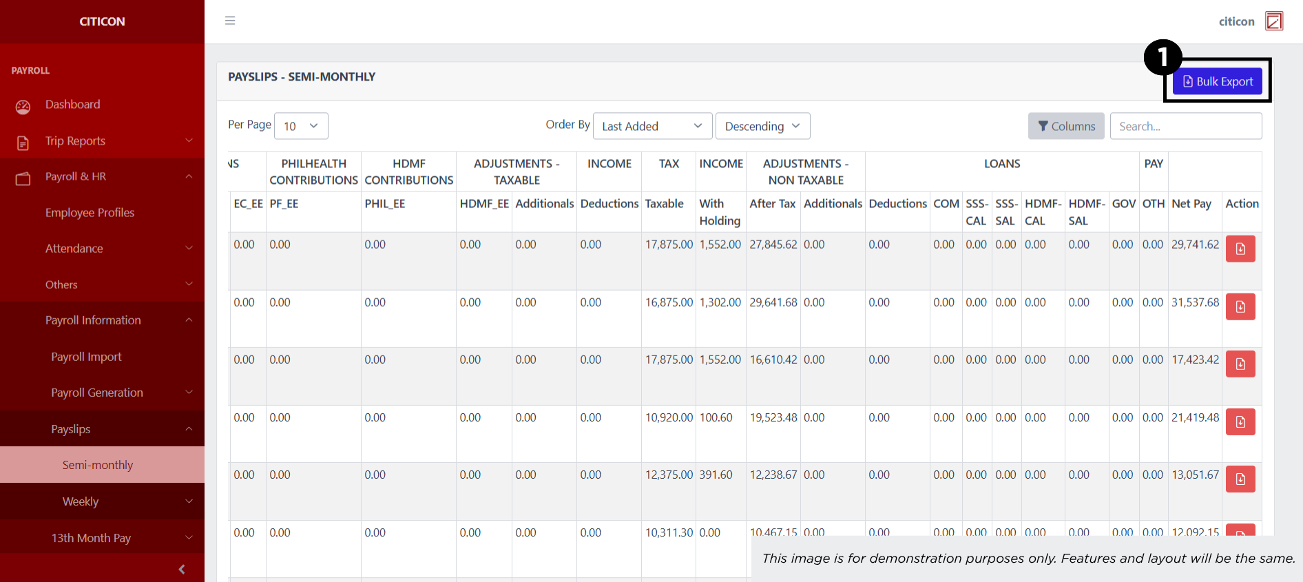 Payslips - Weekly (Dump Truck) Export1
