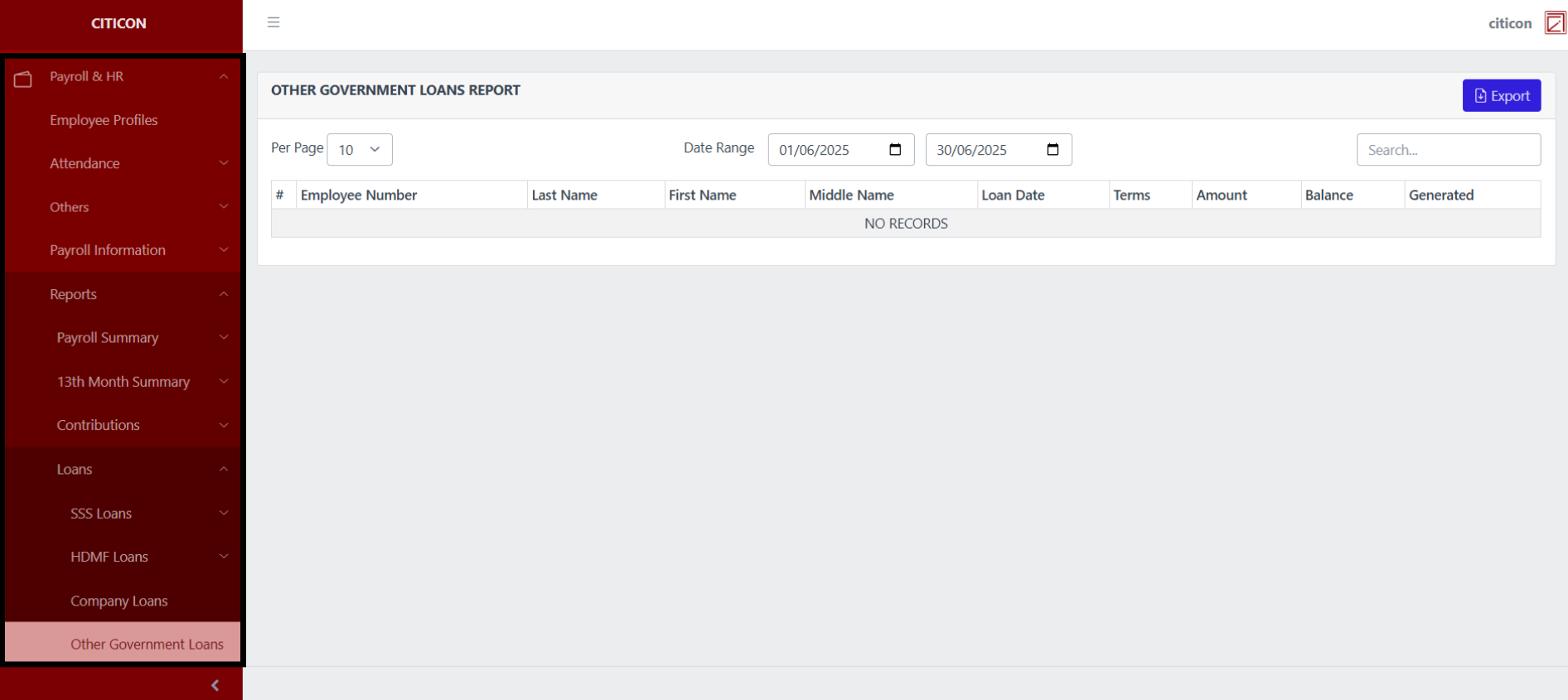 Loans - Other Government Loans Index1