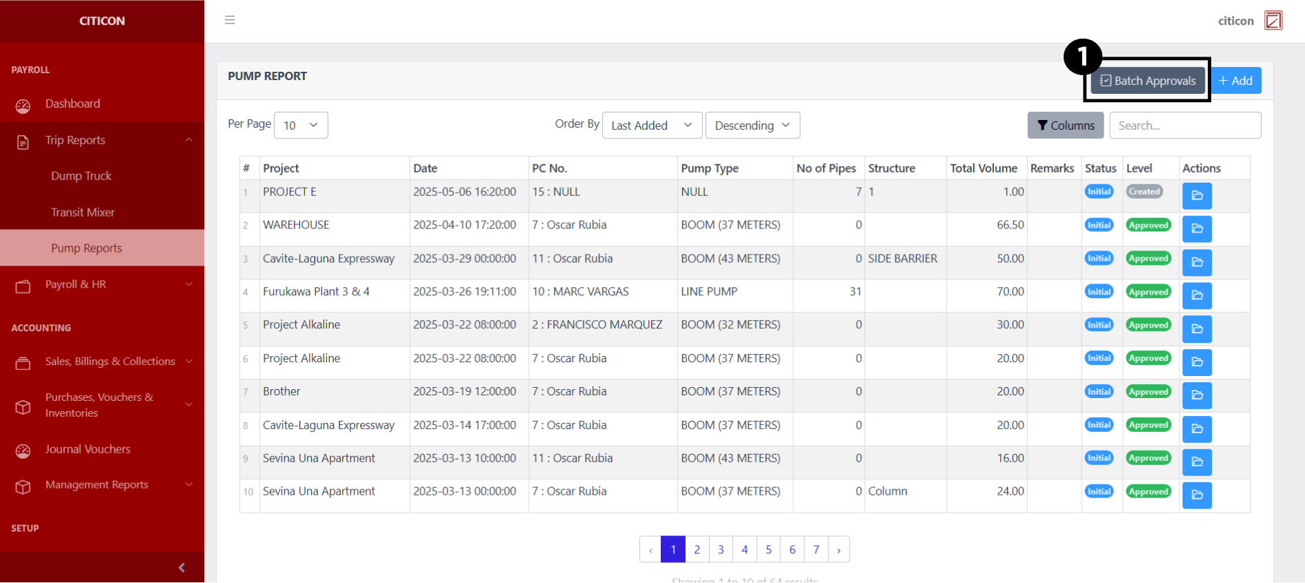 Pump Reports Approve1