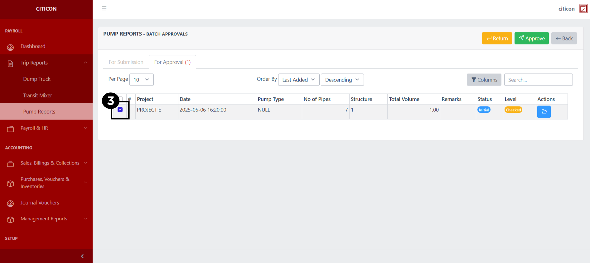 Pump Reports Approve3