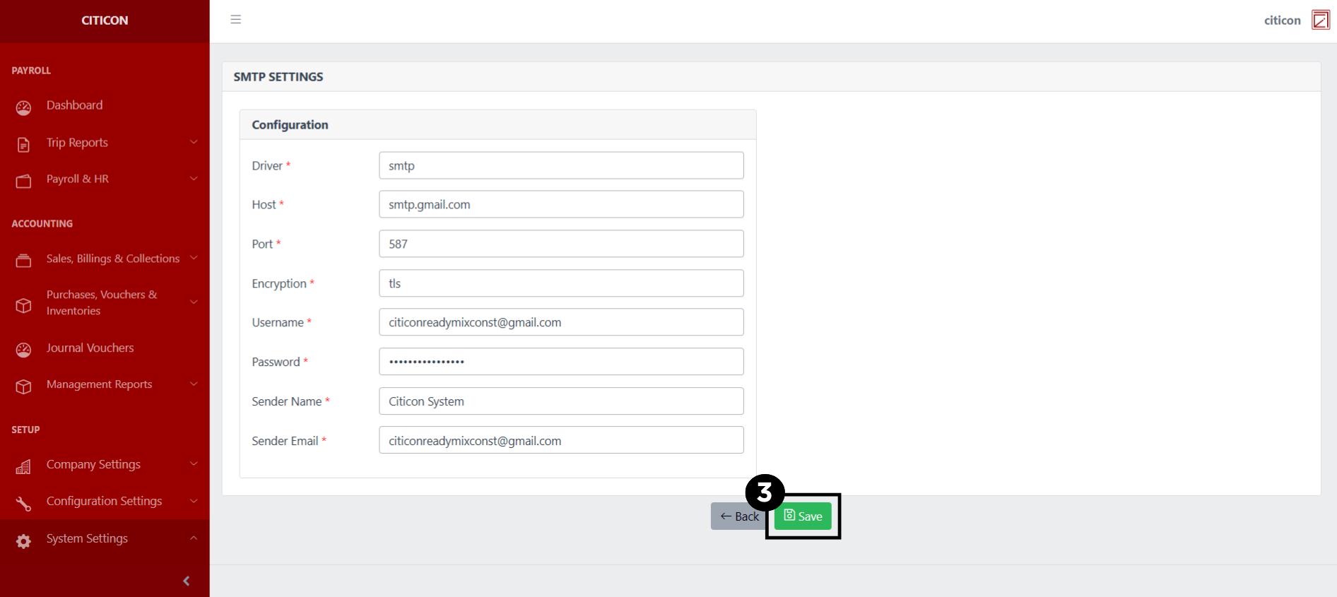 SMTP Settings Update3